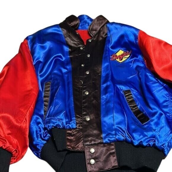 Vtg Boogies Diner Los Angeles Reversible Bomber Jacket L - Picture 10 of 12